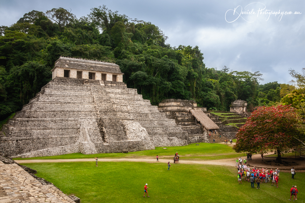 Palenque ancient ruins,Temple of Inscriptions Largest Funeral Pyramid